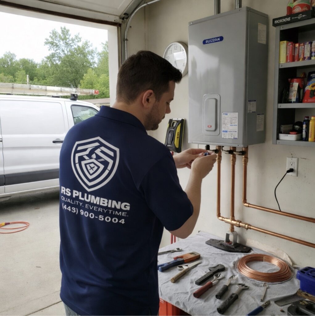 Tankless water heater installation