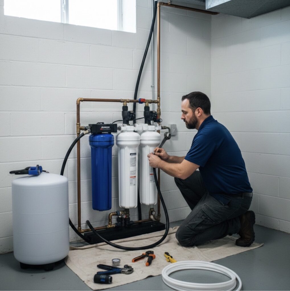 Water filtration and water softener installation in Crownsville, MD