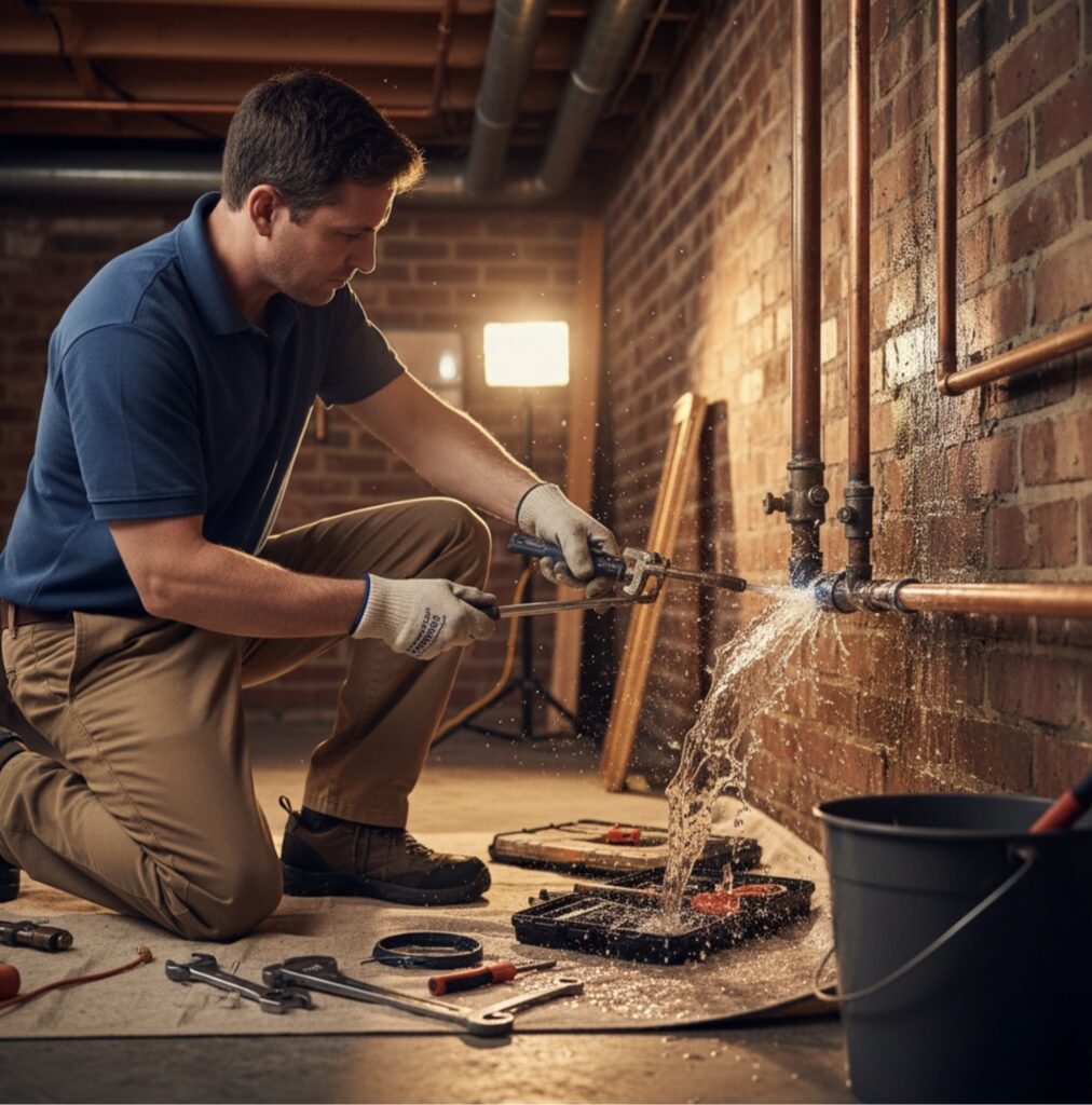 Burst pipe repair in Crofton, MD