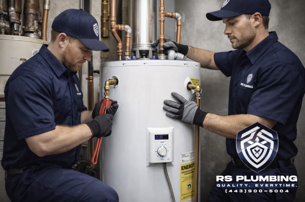 Hot water heater replacement in Hughesville, MD